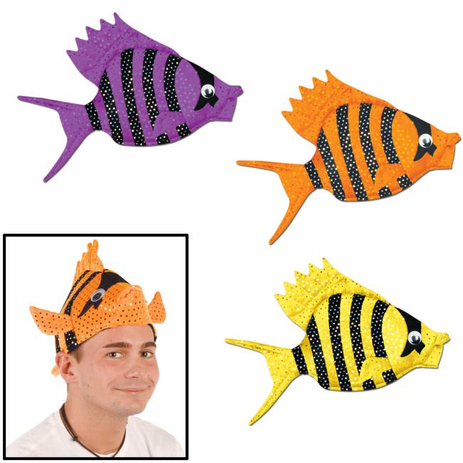 Plush Fish Hat (Color is Random): Party at Lewis Elegant Party Supplies,  Plastic Dinnerware, Paper Plates and Napkins