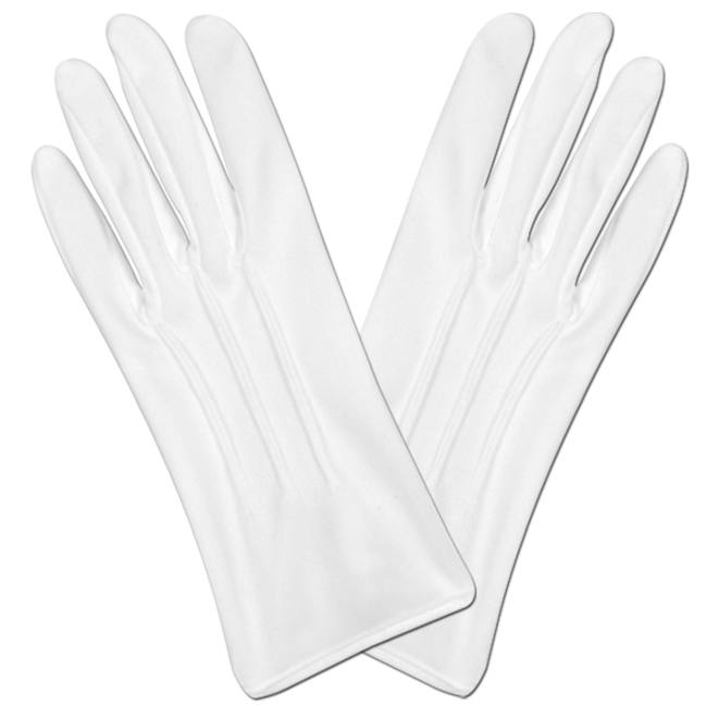 Mens Black Cotton Gloves Theatrical Costume Accessory main image 1