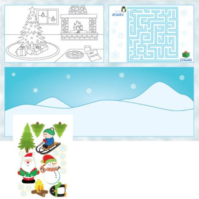 Kid's Activity Christmas Placemats Party at Lewis Elegant Party