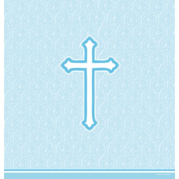 Faith Blue Plastic Tablecloth: Party at Lewis Elegant Party Supplies ...
