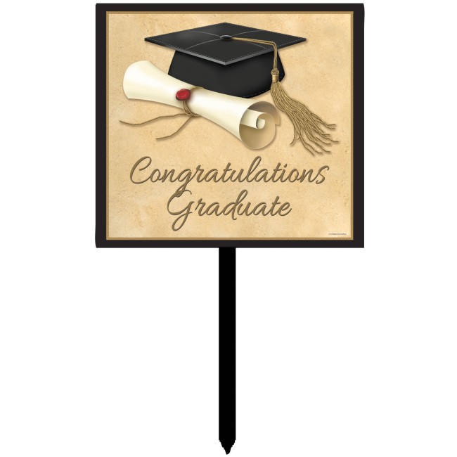 Sophisticate Grad Yard Sign: Party at Lewis Elegant Party Supplies ...
