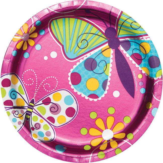 Butterfly Sparkle Foil 7-inch Plates: Party at Lewis Elegant Party ...