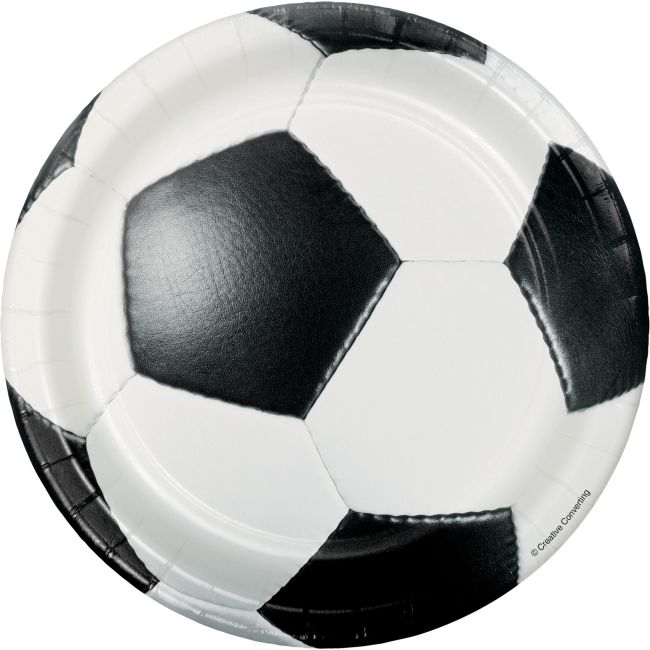 8 Paper plates large 23cm FSC - Soccer Fans main image 1
