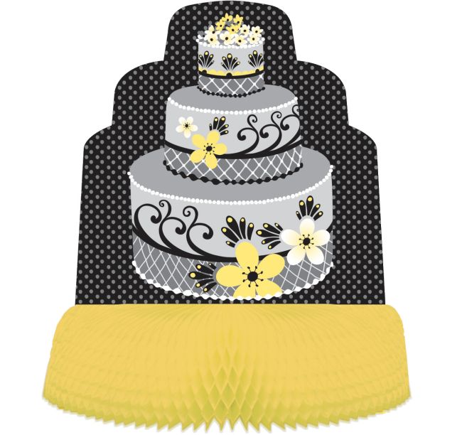 Chic Wedding Cake Honeycomb Centerpiece: Party at Lewis Elegant Party