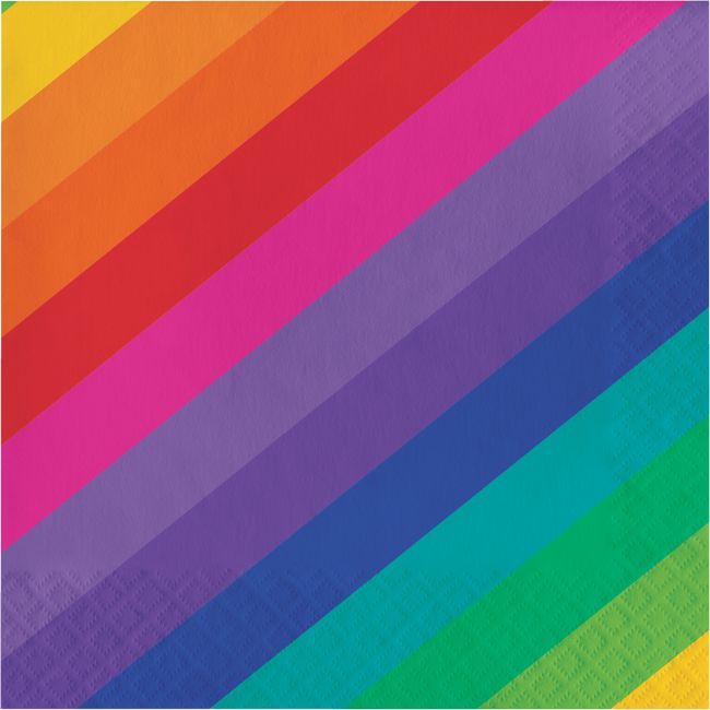 Rainbow 3Ply Lunch Napkins Party at Lewis Elegant Party Supplies, Plastic Dinnerware, Paper