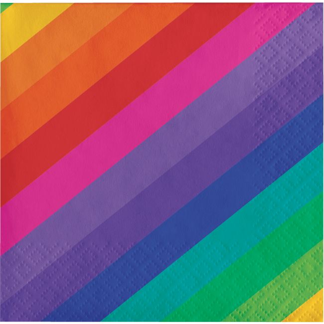 Rainbow 3-Ply Beverage Napkins: Party at Lewis Elegant Party Supplies ...