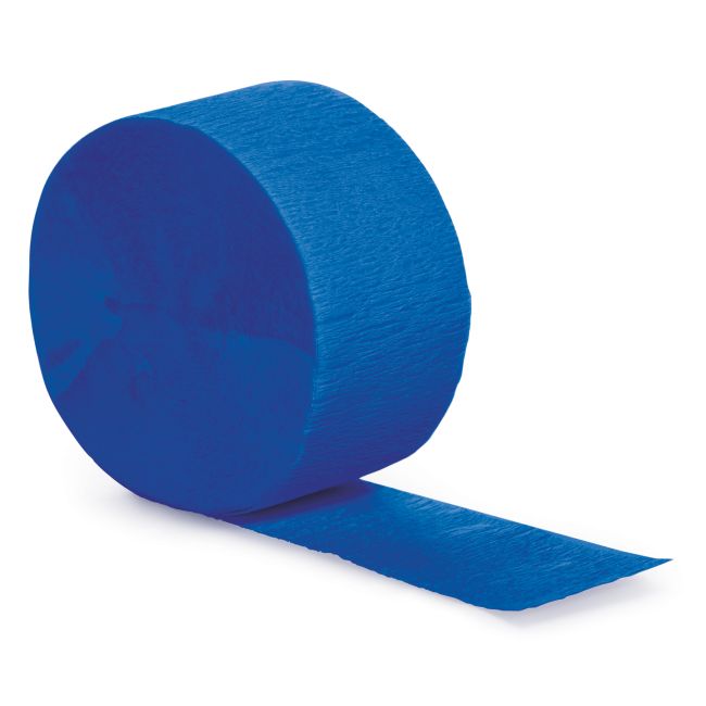 Cobalt Blue Crepe Paper Streamers 81foot Roll Party at Lewis Elegant