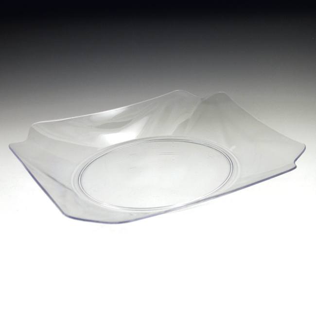 Crystalware 10" x 12" Clear Plastic Flower Serving Tray Party at Lewis
