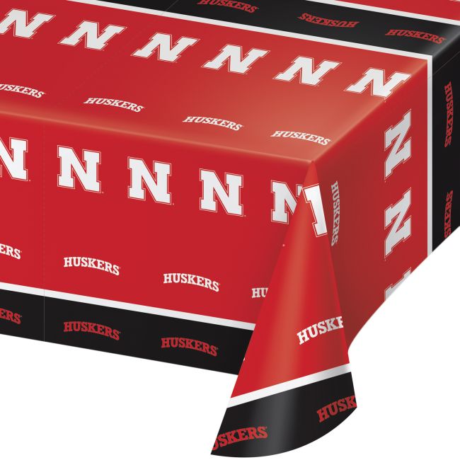 Nebraska Cornhuskers Plastic Tablecloth Party at Lewis Elegant Party Supplies, Plastic