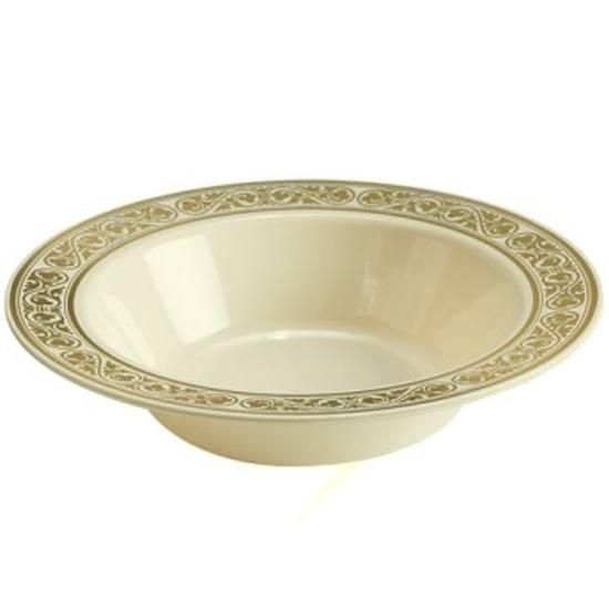 Simcha Royalty Plastic Soup Bowls 12 oz Gold Trim Party at Lewis