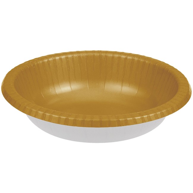 Gold 20 oz Paper Bowls Party at Lewis Elegant Party Supplies, Plastic