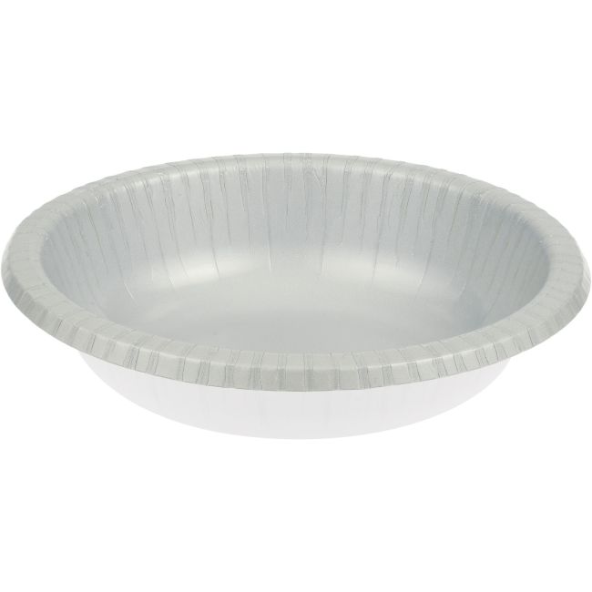 Silver 20 oz Paper Bowls Party at Lewis Elegant Party Supplies