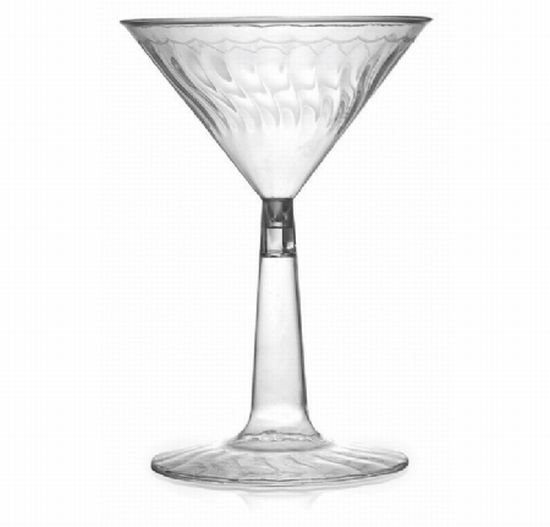 Flairware 6 oz Plastic Martini Glasses Clear Party at Lewis Elegant