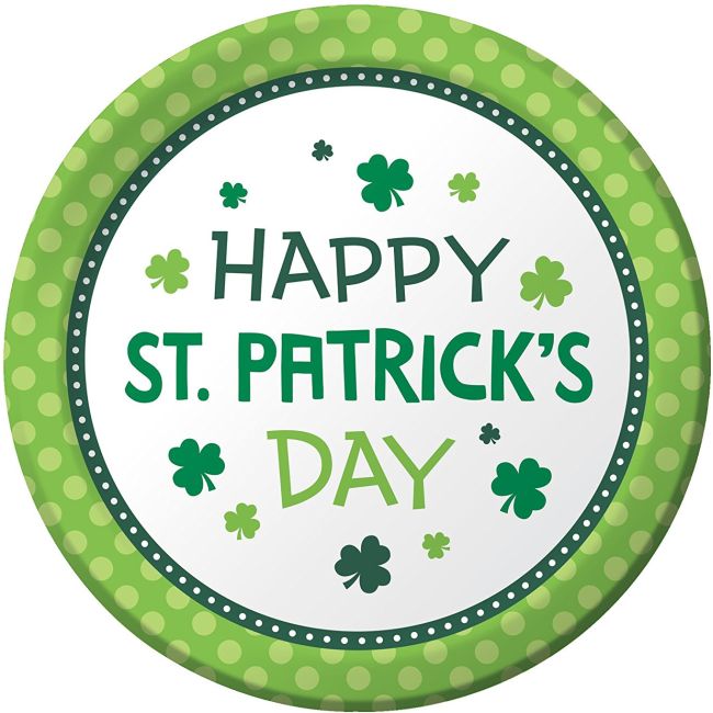 Happy St Patrick's Day 7inch Plates Party at Lewis Elegant Party