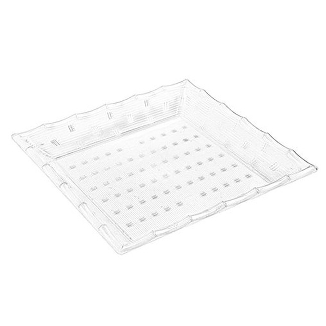 Simcha 12" x 12" Clear Plastic Vegetable Tray Party at Lewis Elegant