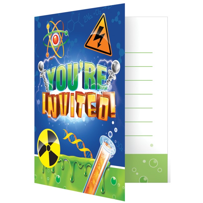Mad Scientist Foldover Invitations: Party at Lewis Elegant Party ...