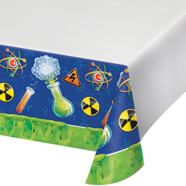 Mad Scientist Plastic Tablecloth Party at Lewis Elegant Party Supplies