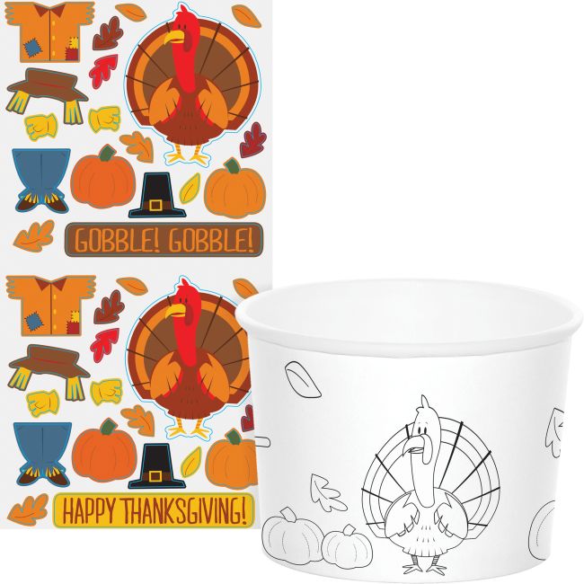 Thanksgiving Kids Activity Treat Cups Party at Lewis Elegant Party