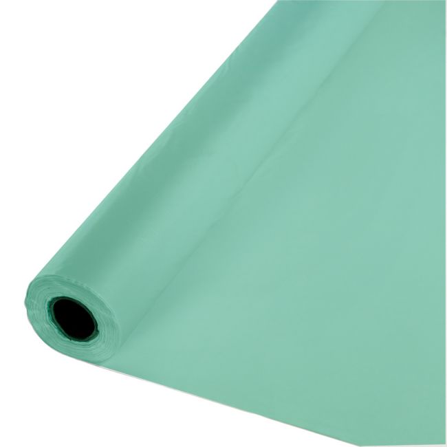 Fresh Mint Green Plastic Tablecloth 100foot Roll Party at Lewis Elegant Party Supplies