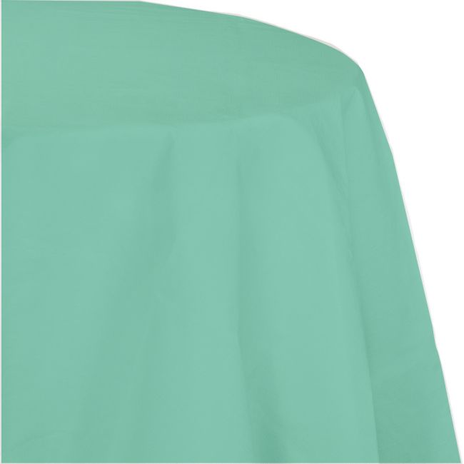 Fresh Mint Green 2/Ply Poly Paper Round Tablecloth Party at Lewis