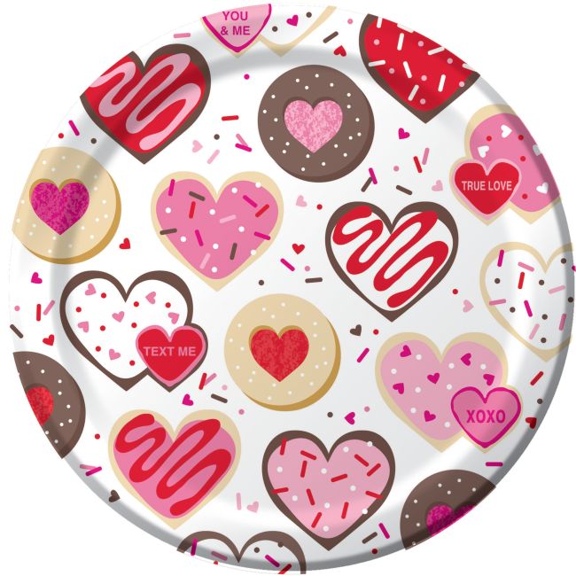 Frosted Valentine Fun 9inch Plates Party at Lewis Elegant Party