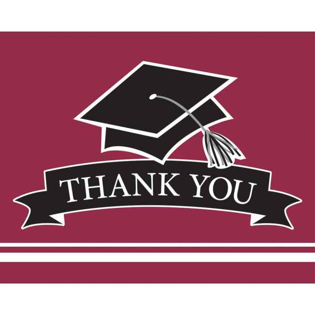 grad party thank you card Graduation Cap Notes – HelloLoveGoods sided on sturdy cardstock paper Graduation Thank You Notes |