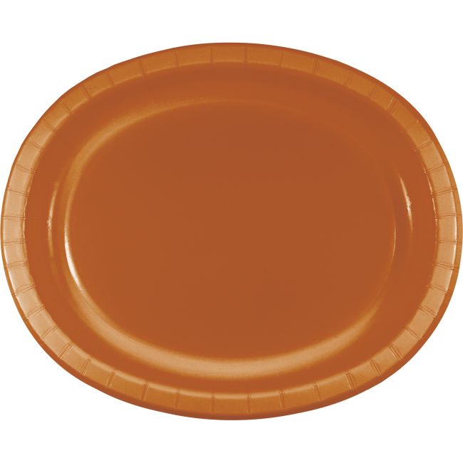 Pumpkin Spice Sturdy Style 12inch Oval Paper Plates Party at Lewis
