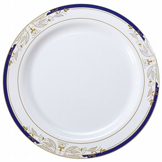 Signature Blu Plastic Salad Plates 7.5inch Party at Lewis Elegant