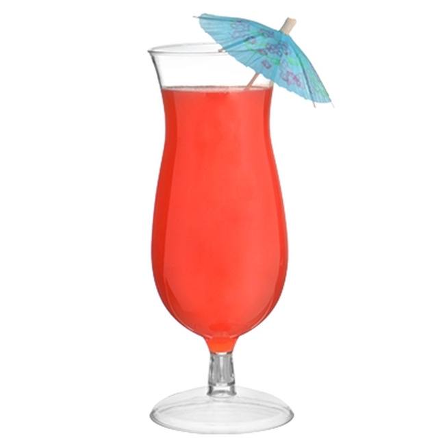 Quenchers Clear 14 oz Plastic Hurricane Glasses Party at Lewis Elegant