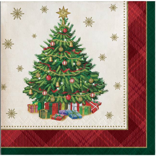 Holiday Tree Beverage Napkins: Party at Lewis Elegant Party Supplies Holiday Tree Beverage Napkins: Party at Lewis Elegant Party Supplies