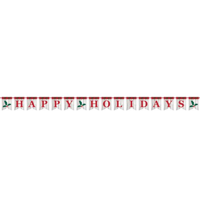 Happy Holidays Pennant Banner: Party at Lewis Elegant Party Supplies
