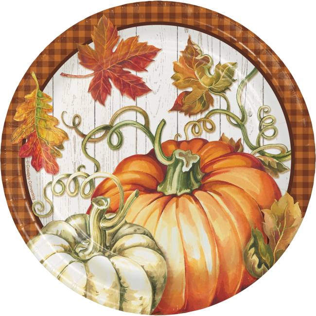 Harvest Plenty 7-inch Plate: Party at Lewis Elegant Party Supplies ...