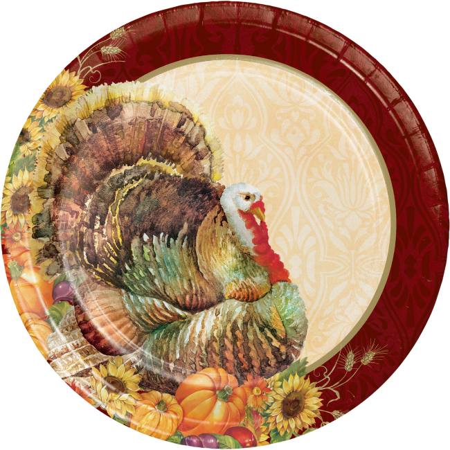 Regal Turkey 10inch Plates Party at Lewis Elegant Party Supplies