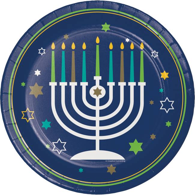 Hanukkah Icons 9inch Plates Party at Lewis Elegant Party Supplies