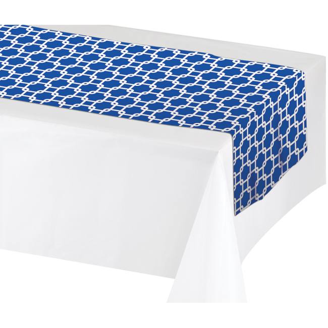 Cobalt Blue NonWoven Fabric Table Runner Party at Lewis Elegant Party Supplies, Plastic