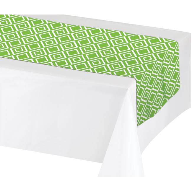 Lime Green NonWoven Fabric Table Runner Party at Lewis Elegant Party
