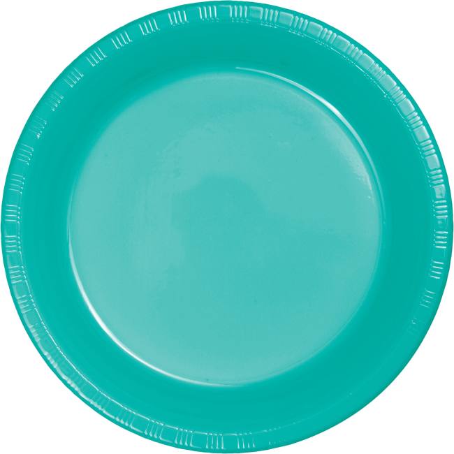 Teal Lagoon Premium 7inch Plastic Plates Party at Lewis Elegant Party
