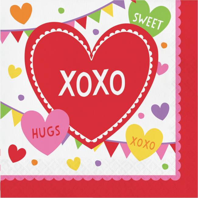 Valentine Party Lunch Napkins Party at Lewis Elegant Party Supplies
