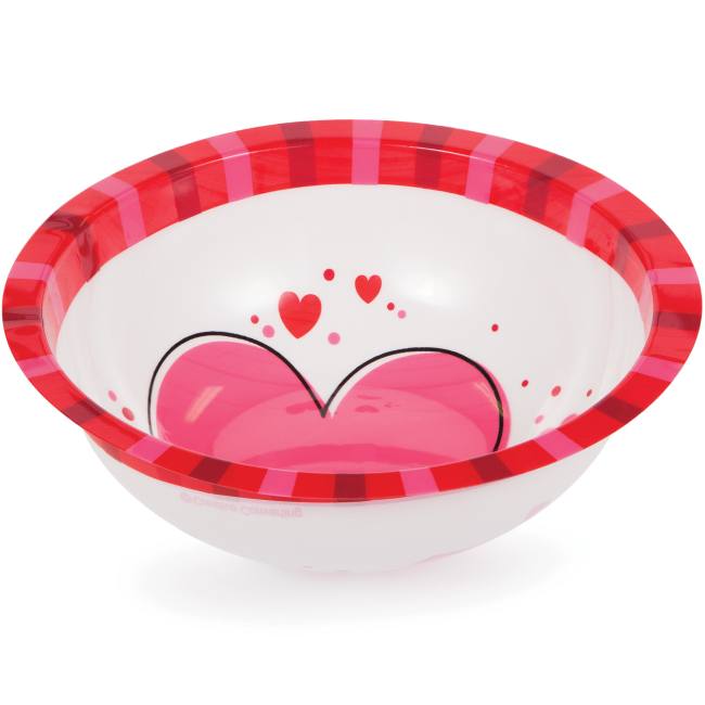 Valentine Hearts and Dots 6inch Plastic Bowl Party at Lewis Elegant
