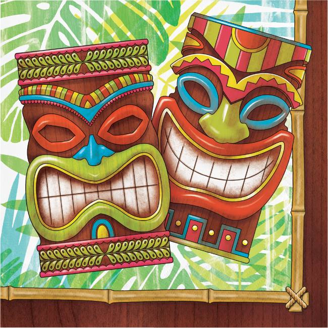 Tiki Time Lunch Napkins Bulk Back Party at Lewis Elegant Party