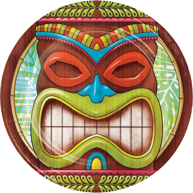 Tiki Time 7inch Plates Bulk Pack Party at Lewis Elegant Party
