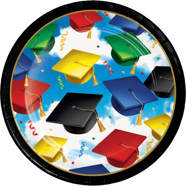 Graduation Celebration 7inch Plates Bulk Pack Party at Lewis Elegant