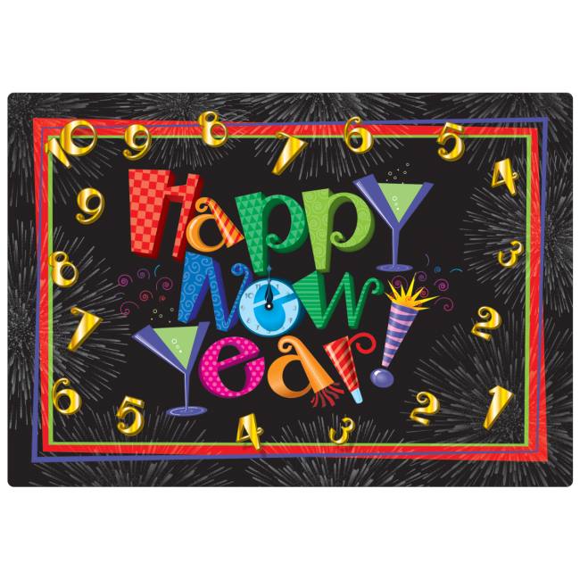 Seasonal Occasions Happy New Year Paper Placemats Party at Lewis