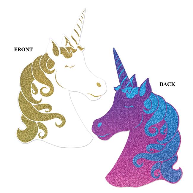 unicorn head glitter cutout party at lewis elegant party supplies