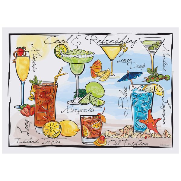 Cocktails Paper Placemats Party at Lewis Elegant Party Supplies