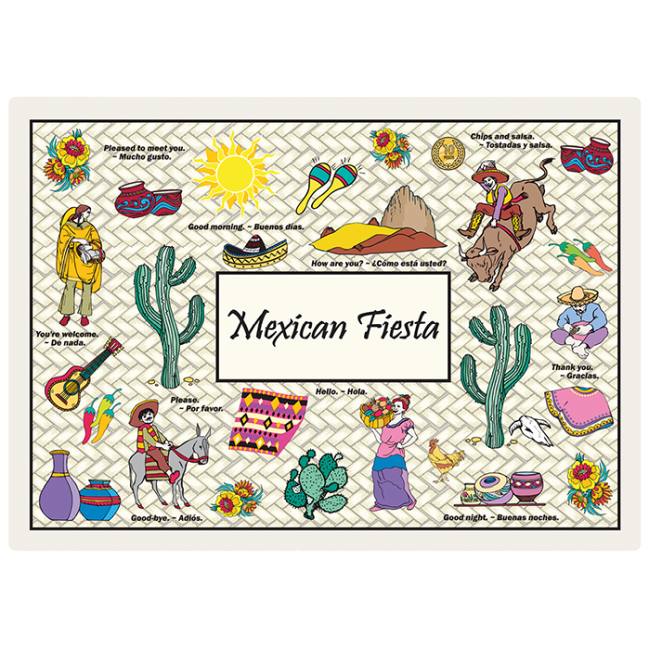 Seasonal Occasions Mexican Fiesta Paper Placemats Party at Lewis