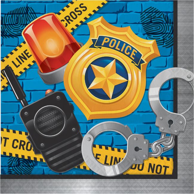 Police Party Lunch Napkins Party At Lewis Elegant Party Supplies