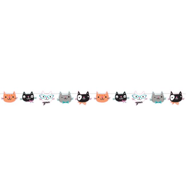 Creative Converting Purr-Fect Kitty Cat 9 Inch Shaped Paper Plates – 8 Pack, Multicolor, Birthday Tableware