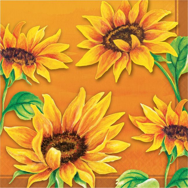 Fall Sunflower Lunch Napkins Party at Lewis Elegant Party Supplies