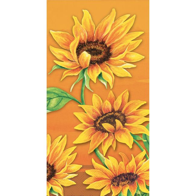 Paper Dinner Napkins Sunflowers Guest Towels Buffet Party 16 Count